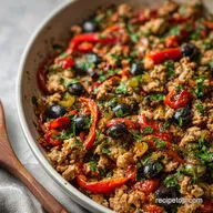 Mediterranean Ground Chicken Skillet Recipe for 4