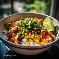 Chicken Street Corn Bowl with Yogurt Crema for 4