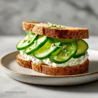 Refreshing Cucumber Sandwich Recipe with Cream (Yields 4)
