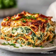 Spinach Lasagna: Creamy Baked Italian Comfort for 8 Servings