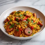 Garlic Sausage and Rice Skillet in 30 Minutes