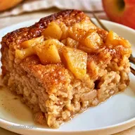 Healthy Apple Baked Oatmeal with Yogurt