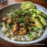 Honey Lime Chicken Avocado Rice Recipe for 4