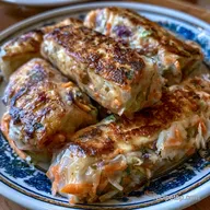 Indian Rice Paper Rolls with Paneer