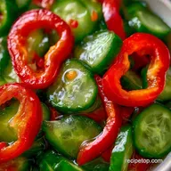 Pickled Peppers Cucumbers for Meal Prep
