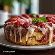 Strawberry Honeybun Cake Recipe Delicious Dessert in 20 Minutes