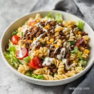 Taco Pasta Salad with Ground Beef in 35 Minutes