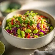Crunchy Thai Quinoa Salad with Peanut Dressing and Edamame: Meal Prep
