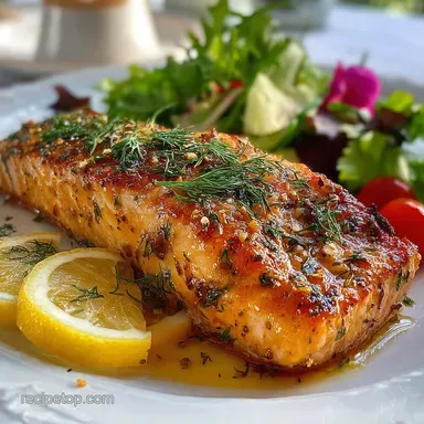 Lemon Dill Salmon in 10 Minutes for 4 Servings Recipe Card