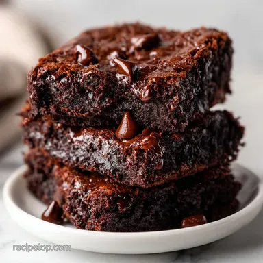 Banana Brownies with Chocolate Chips Recipe Card