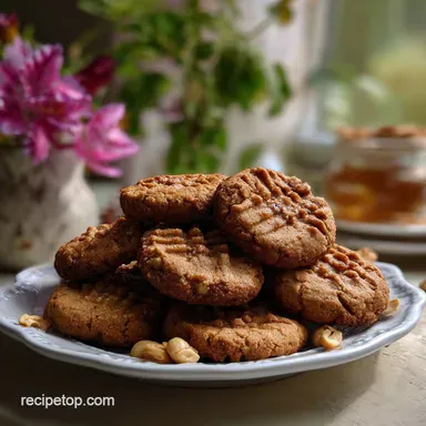 easy 3 ingredient peanut butter cookies No-Bake