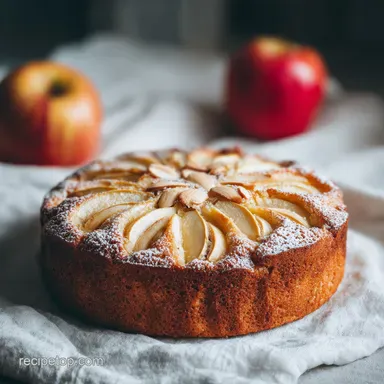 Apple Almond Cake for 9 Servings