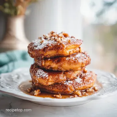 Apple Fritter Pancakes Recipe for 4 Servings Recipe Card