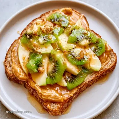 Apple Kiwi Peanut Butter Sandwich for 2
