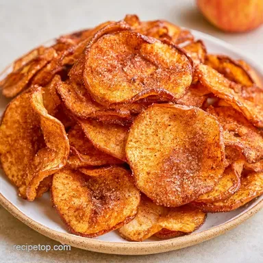 Baked Apple Chips for 4 Servings Recipe Card