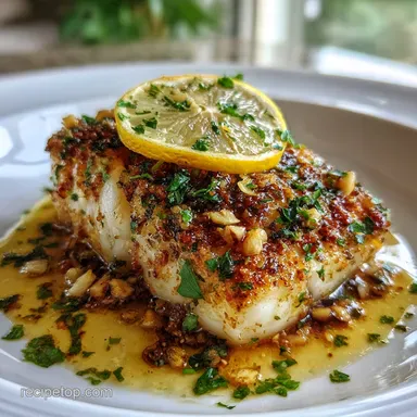 Baked Cod with Lemon and Garlic for 4 Servings