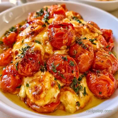 Baked Feta with Cherry Tomatoes for 4 Recipe Card