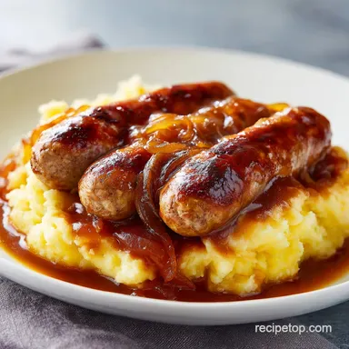 Bangers and Mash with Gravy for 4 Servings