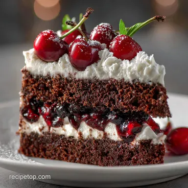 Black Forest Cake: Chocolate Cherry Cake Recipe Recipe Card