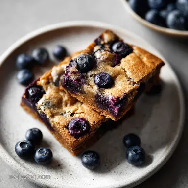 Blueberry Blondies in 50 Minutes with Brown Butter and Lemon Recipe Card