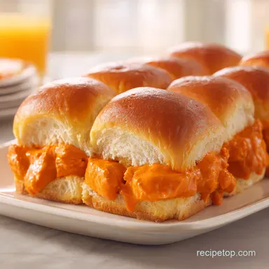 Buffalo Chicken Sliders for 4 Servings Recipe Card