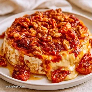 Campfire Baked Brie with Cherry Tomatoes Recipe Card