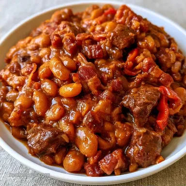 Campfire Beans with Ground Beef: One-Pot