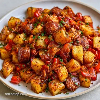 Campfire Breakfast Skillet for 4 Servings Recipe Card
