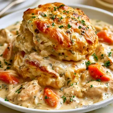 Campfire Chicken Pot Pie for 6 Servings Recipe Card