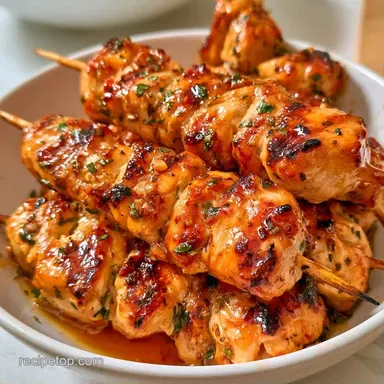 Chicken Skewers for 6 Servings Recipe Card