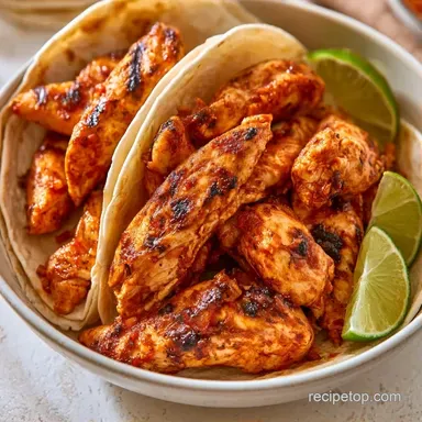 Campfire Chicken Tacos for 4 Servings Recipe Card