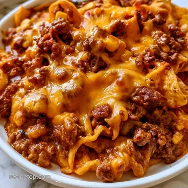 Campfire Nachos With Ground Beef Recipe Card