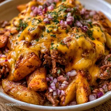 Campfire Nachos with Ground Beef for 4 Recipe Card