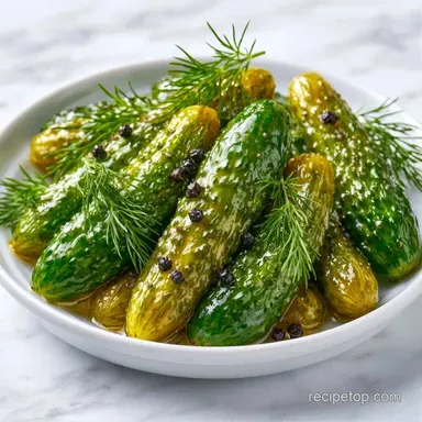 Canned Dill Pickles for 4 Quarts Recipe Card