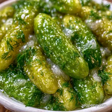 Canned Pickles in 45 Minutes Recipe Card