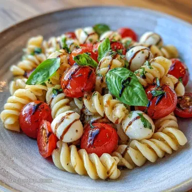 Caprese Pasta Salad in 22 Minutes Recipe Card