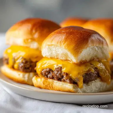 Cheeseburger Sliders with Hawaiian Rolls