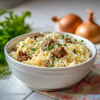Ultimate Cheesy Beefy Garlic Butter Rice in 35 Minutes Recipe Card