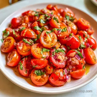 Cherry Tomato Basil Salad in 10 Minutes Recipe Card