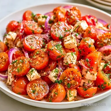 Cherry Tomato Feta Salad in 10 Minutes