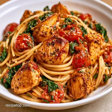 One-Pot Tomato Spinach Chicken Pasta