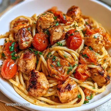 One-Pan Chicken and Cherry Tomato Pasta Recipe Card