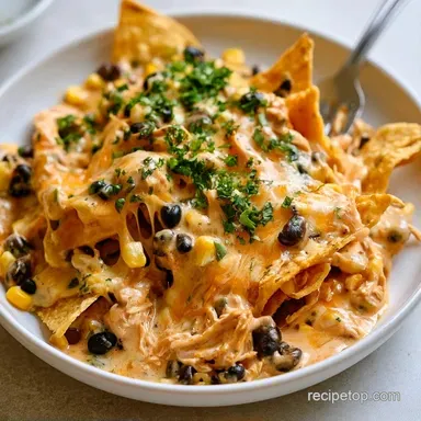 Chicken Black Bean Nachos in 20 Minutes Recipe Card