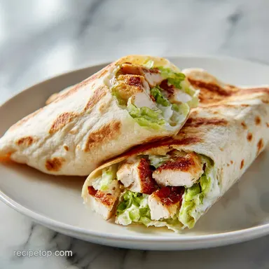 Chicken Caesar Wraps for 4 Servings: Pan-Seared and Crispy