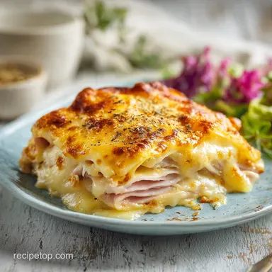 Chicken Cordon Bleu Casserole: Creamy Recipe Card