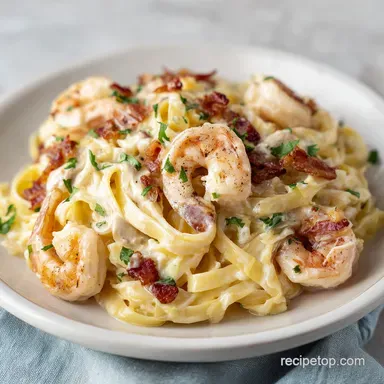 Chicken Shrimp Carbonara for 4 Servings