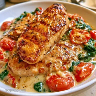 Chicken Spinach Cherry Tomato: One-Pan Recipe Card