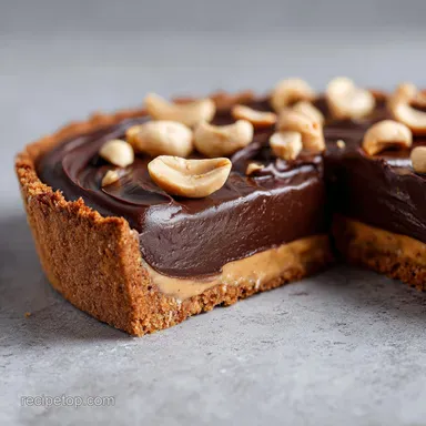 Chocolate Peanut Butter Pie with Cookie Crust for 12 Servings Recipe Card