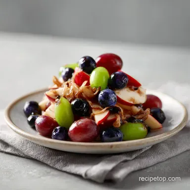 Cinnamon Apple and Red Grape Salad for 6 Servings