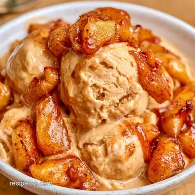 Cinnamon Apple Ice Cream for 9 Servings Recipe Card